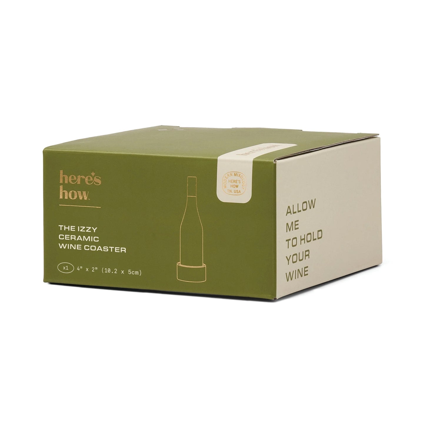 THE IZZY WINE COASTER GREEN