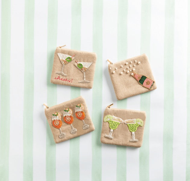 COCKTAIL BEADED POUCHES