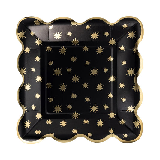 NEW YEAR'S STAR PATTERN  DESSERT PLATE