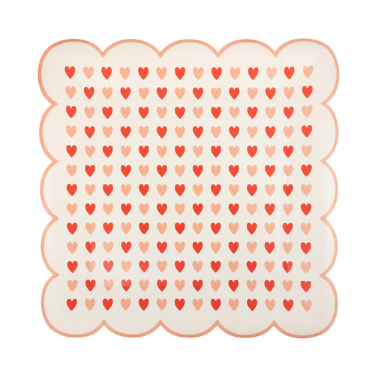 HEART SCALLOPED DINNER PLATES