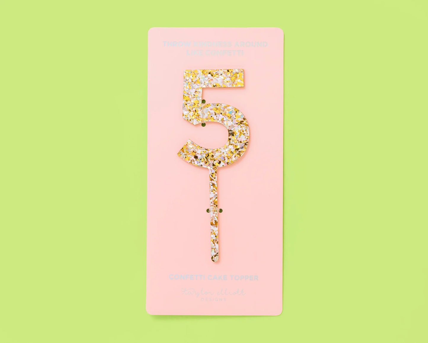 Pearl Confetti Cake Topper Numbers