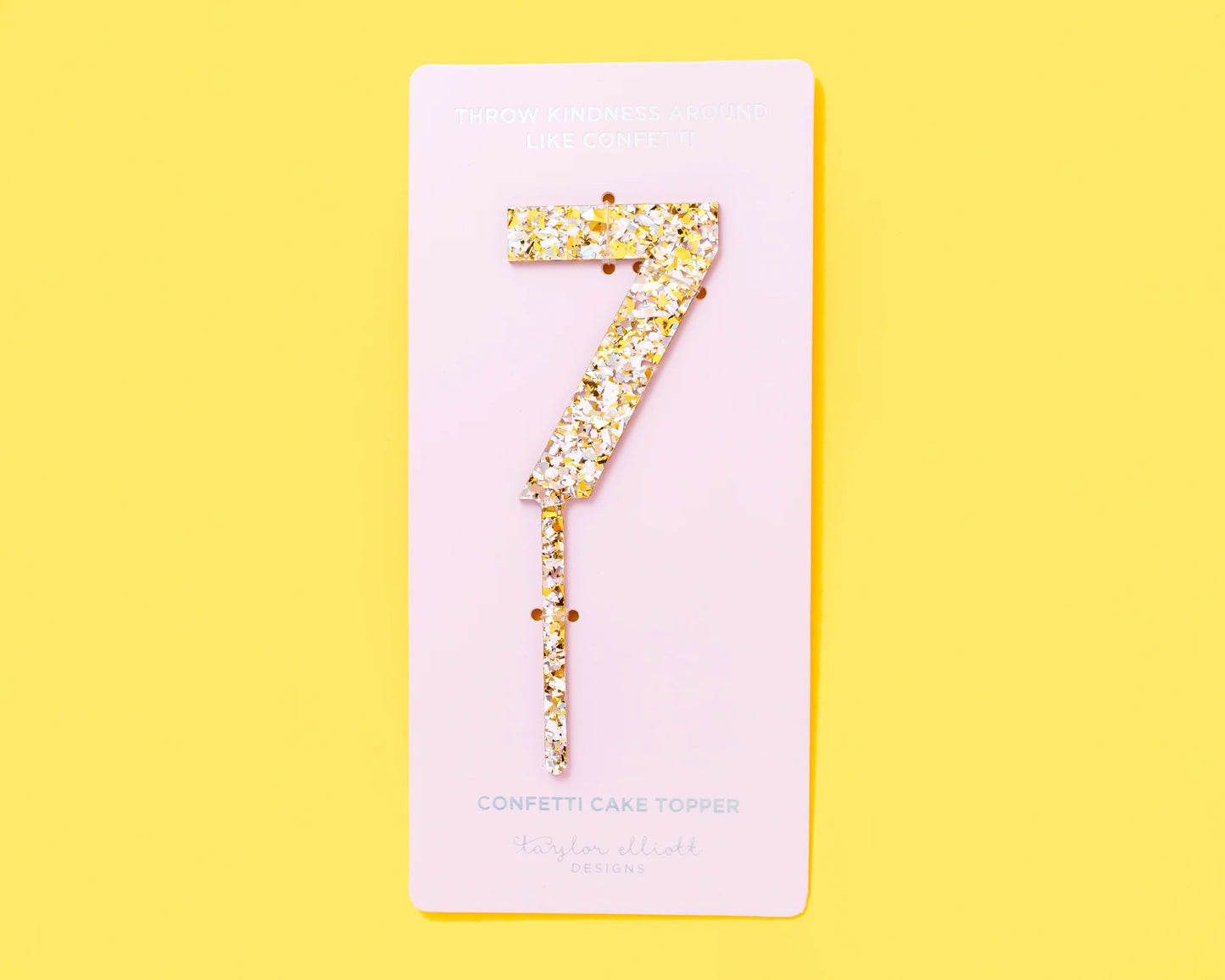 Pearl Confetti Cake Topper Numbers