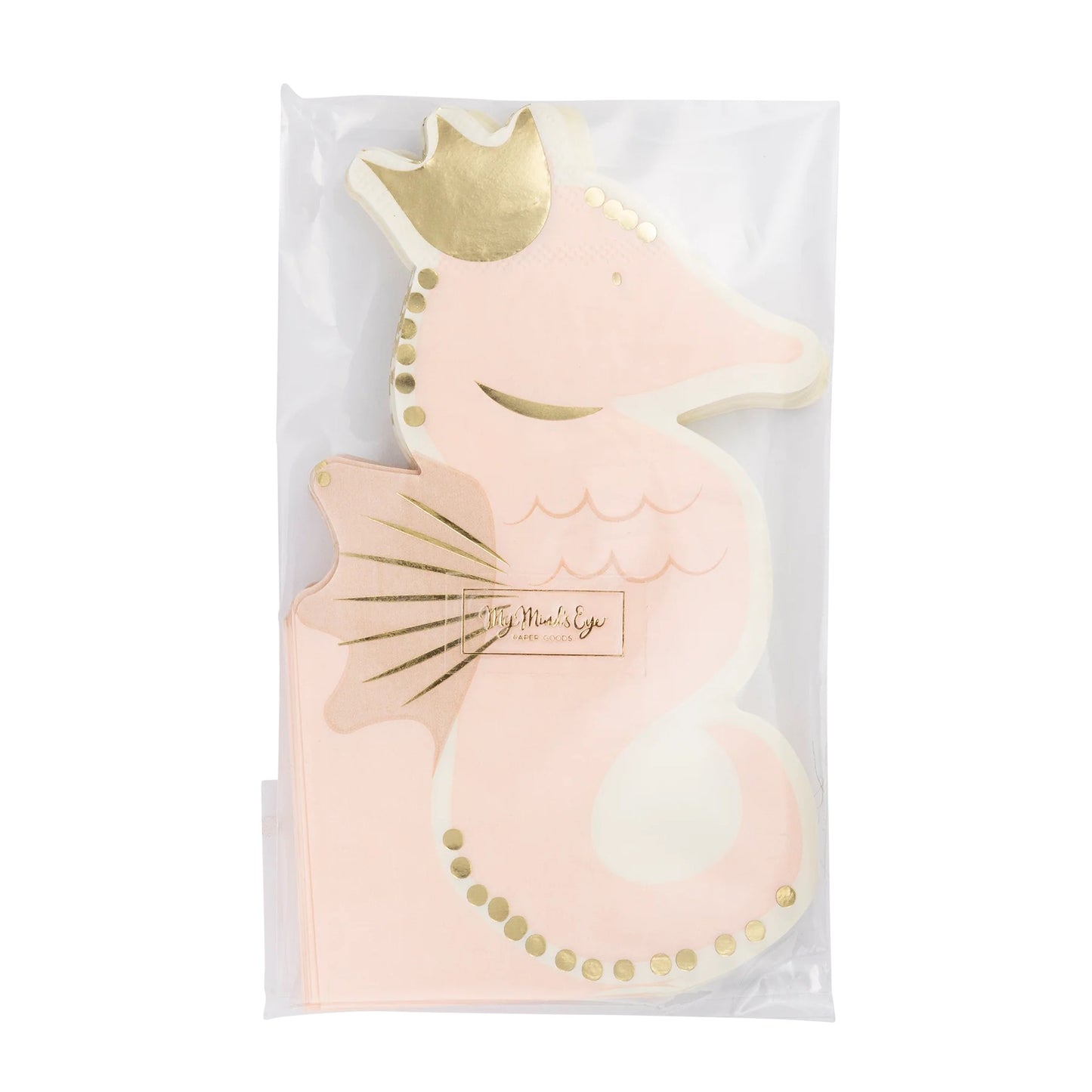 PINK SEAHORSE COCKTAIL NAPKINS