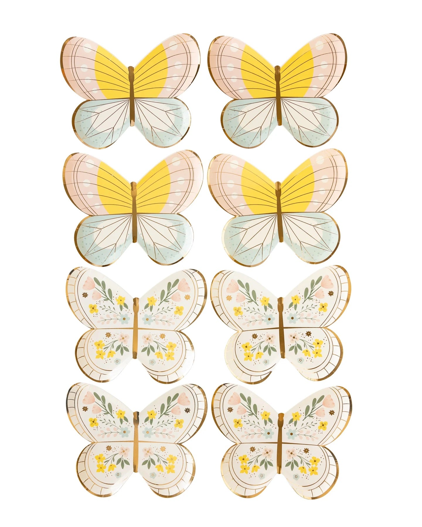 PASTEL BUTTERFLY DESSERT PLATES