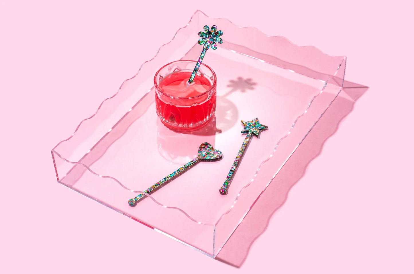 CLEAR RECTANGLE TRAY LARGE