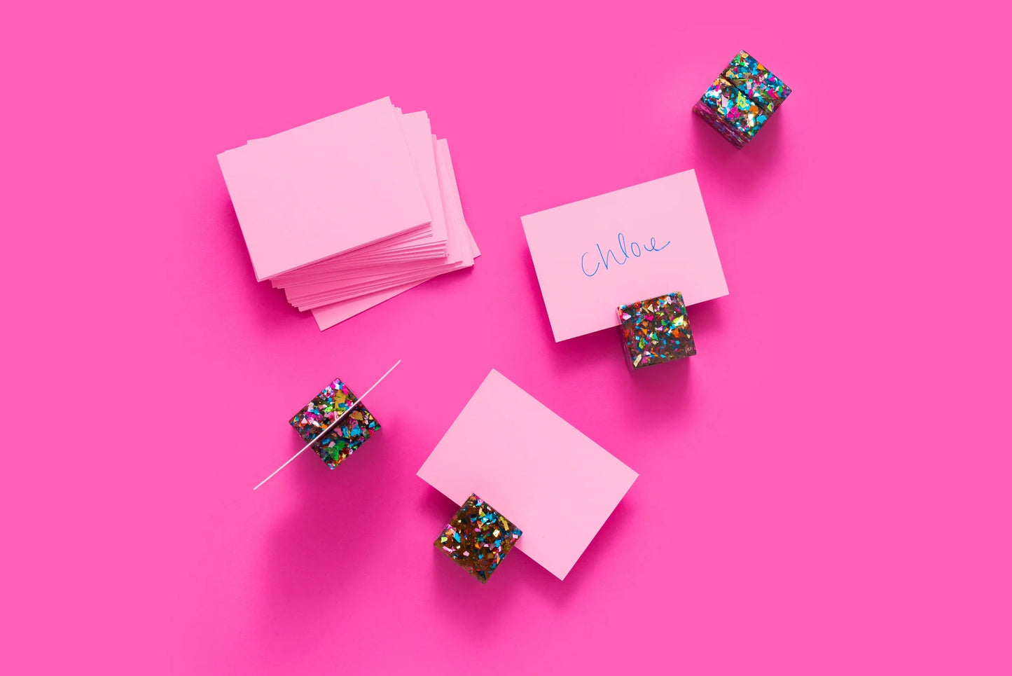 CONFETTI PLACE CARD HOLDERS