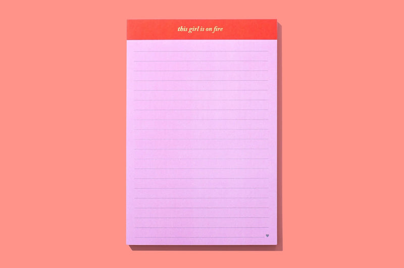 THIS GIRL IS ON FIRE NOTEPAD