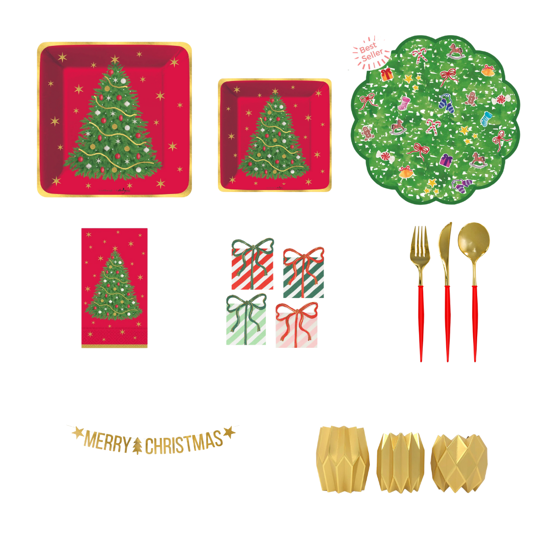 HOLIDAY SPLENDOR CHRISTMAS TREE PARTY BOX