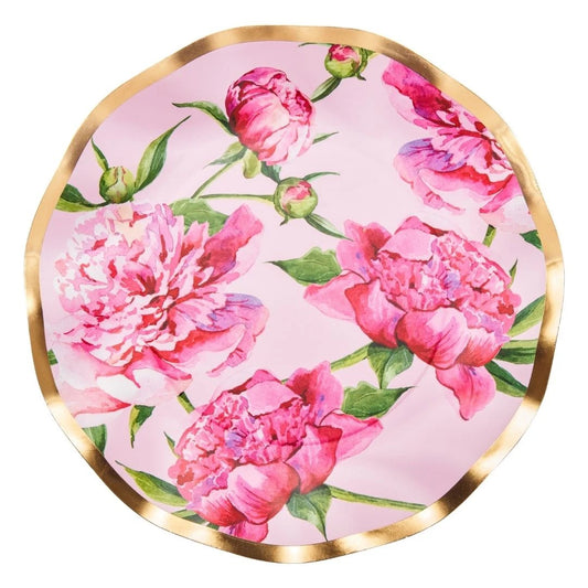 PINK PEONIES DESSERT PLATES