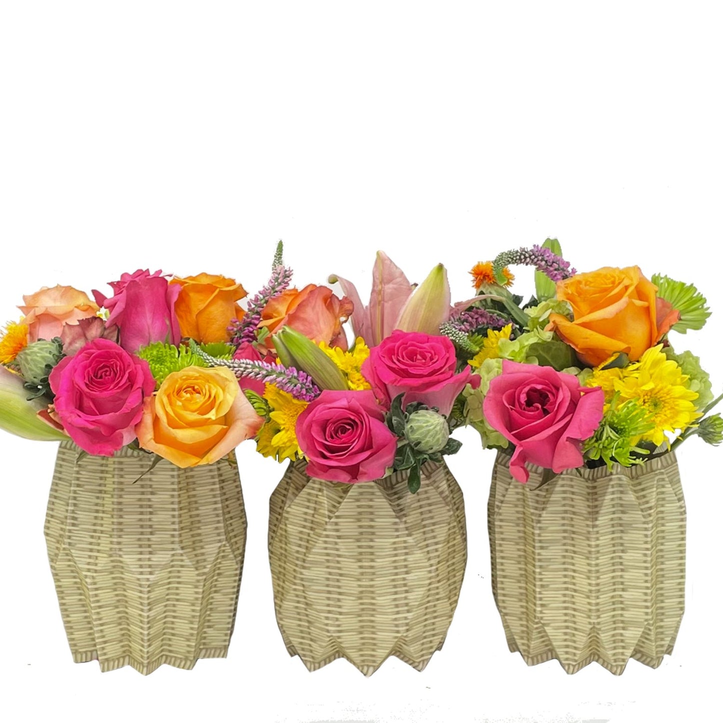 WICKER PAPER VASE WRAPS