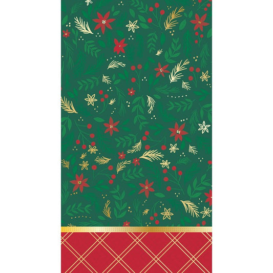 MERRY FLORAL CHRISTMAS DINNER NAPKINS