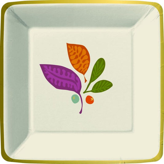 MODERN LEAVES DESSERT PLATES