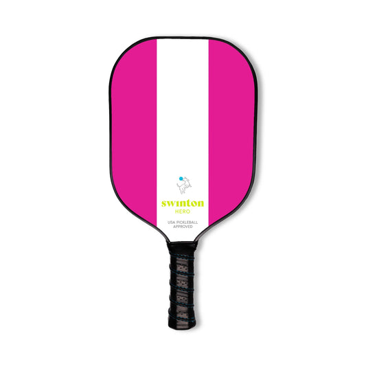 PINK STRIPED HERO PICKLEBALL PADDLE