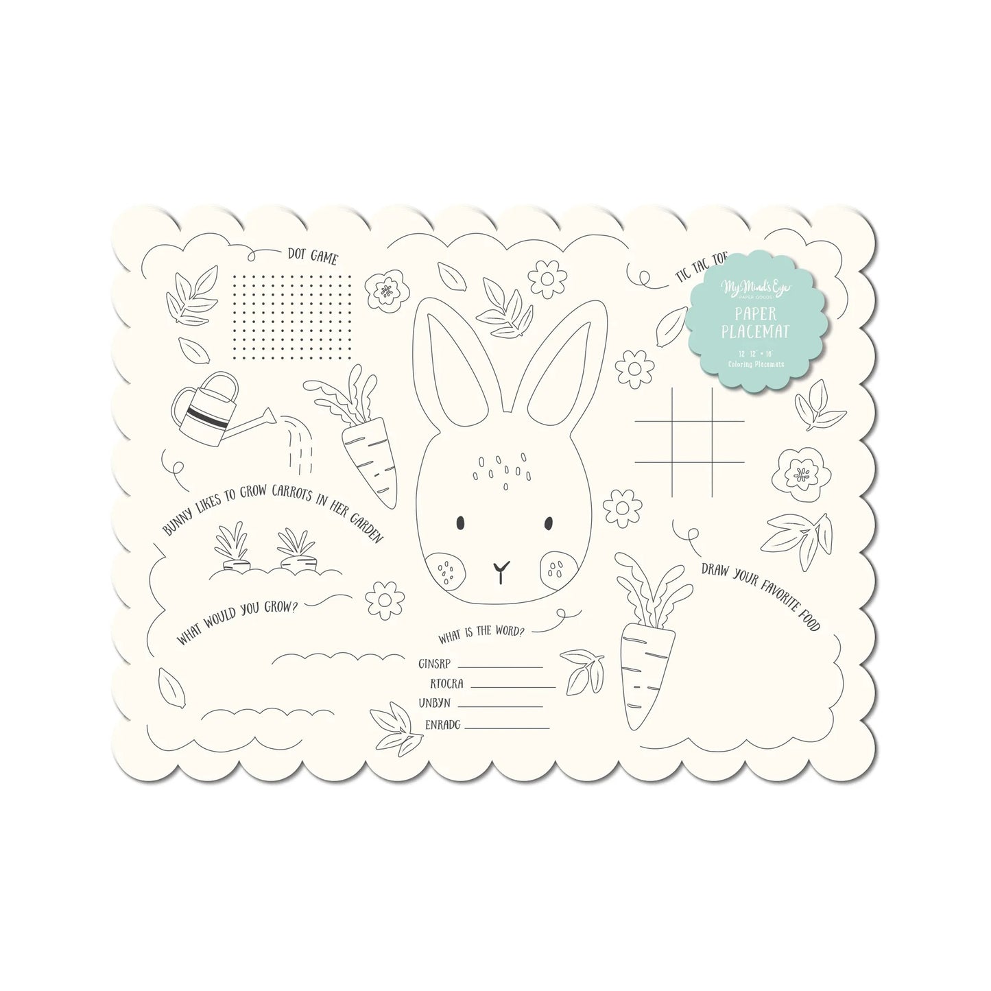 SPRINGTIME COLORING PLACEMATS