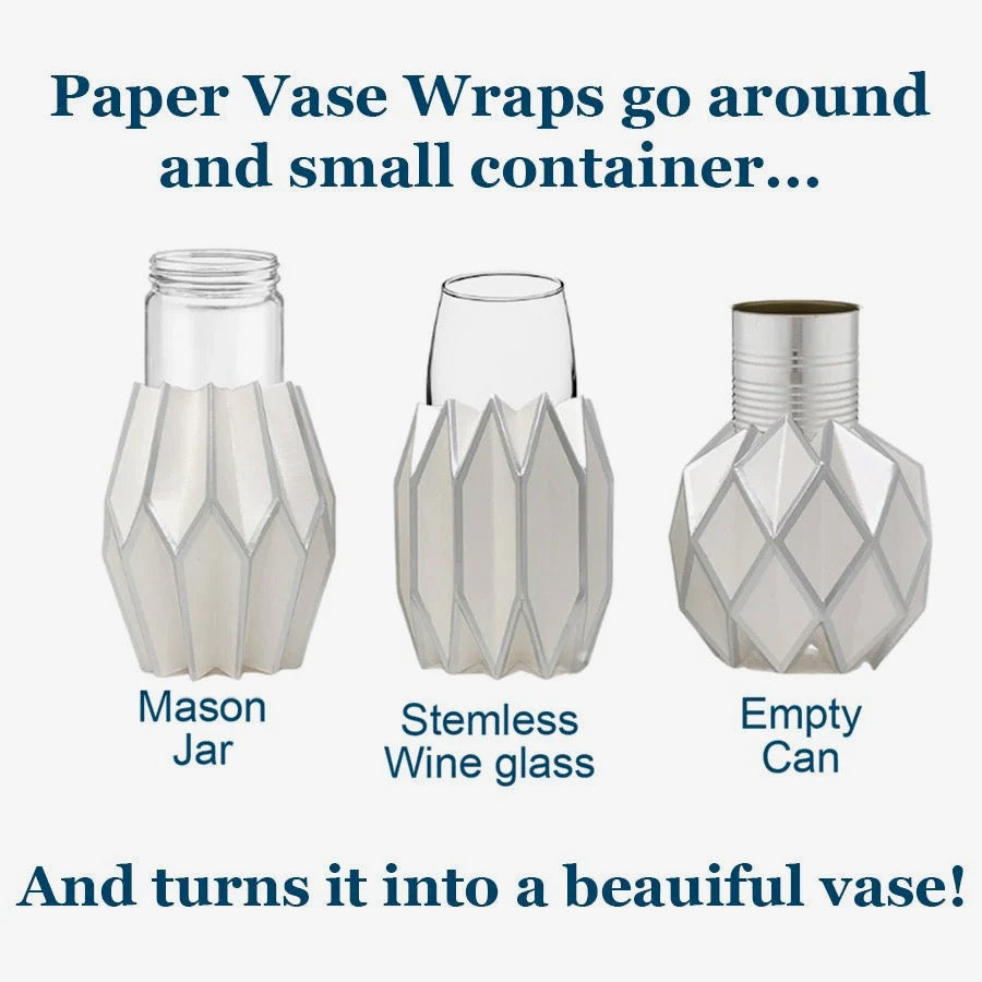 Gold Pearl Paper Vase Wrap