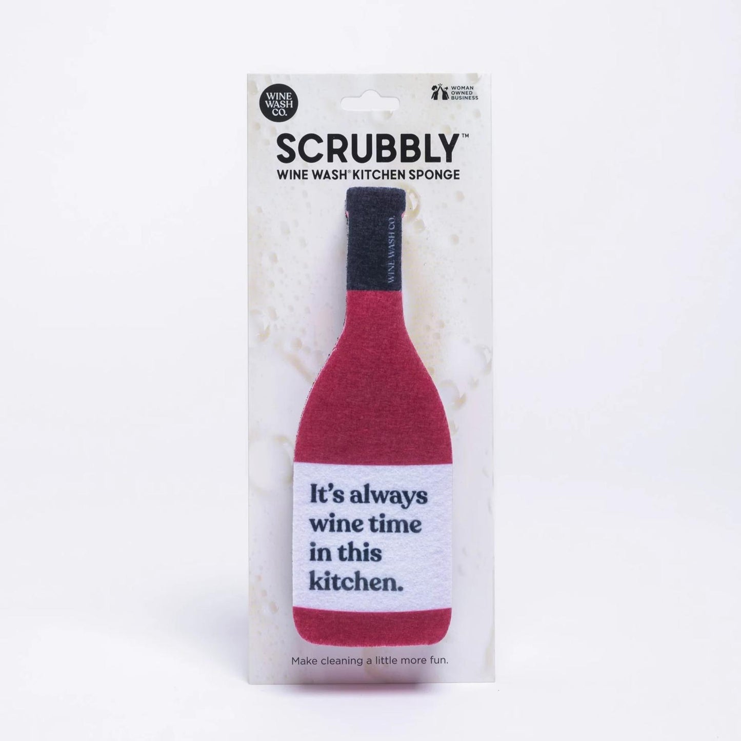 SCRUBBLY WINE BOTTLE KITCHEN SPONGES 8 DESIGNS