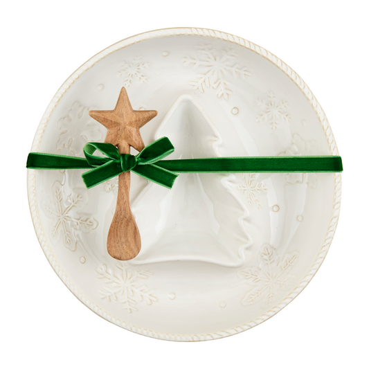 Snowflake Tree Chip & Dip Bowl