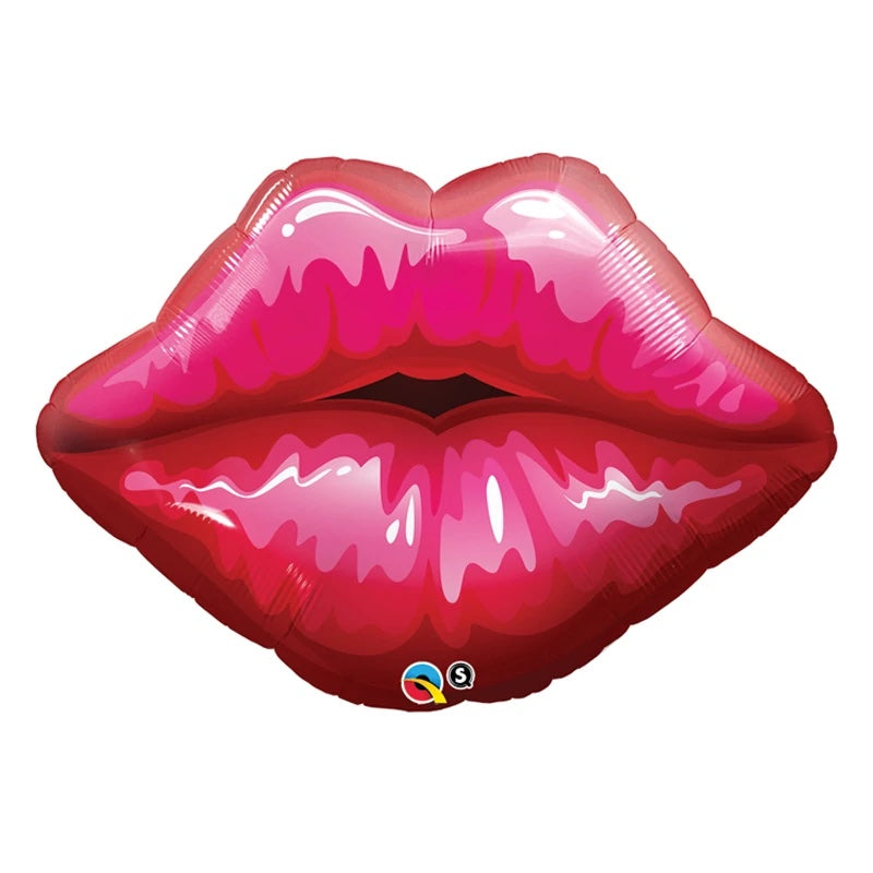 RED KISSEY LIPS FOIL BALLOON