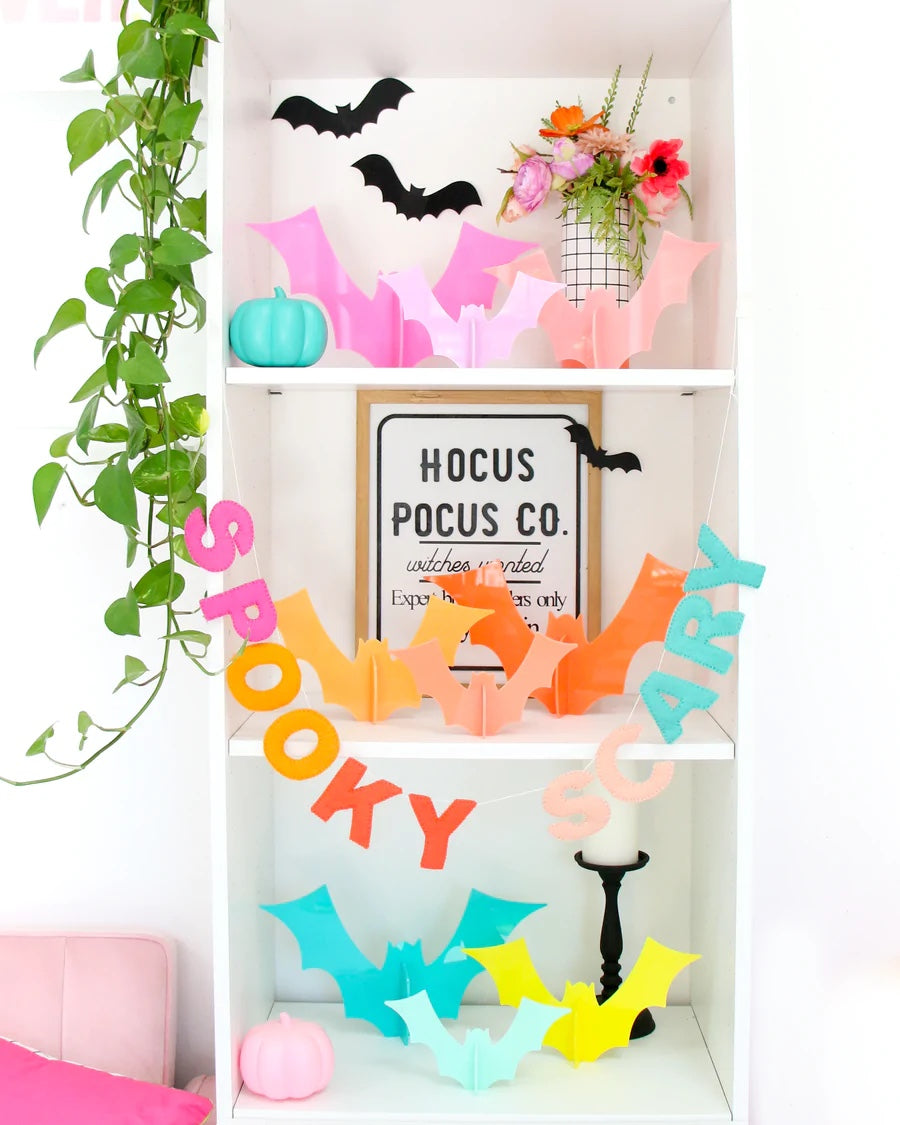 Pink Set Opaque Acrylic Ghost Decorations