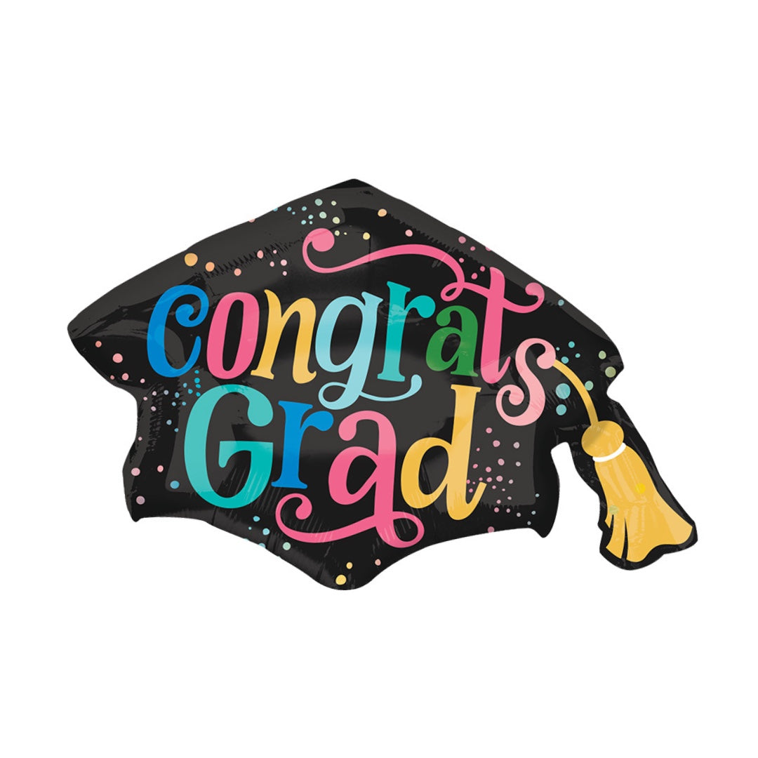 Colorful Congrats Grad Balloon