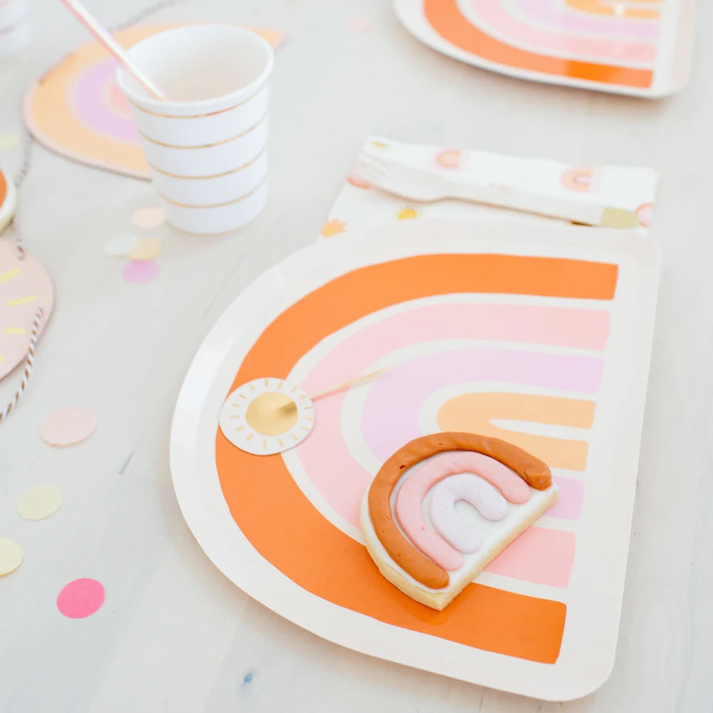 Boho Rainbow Dinner Plates