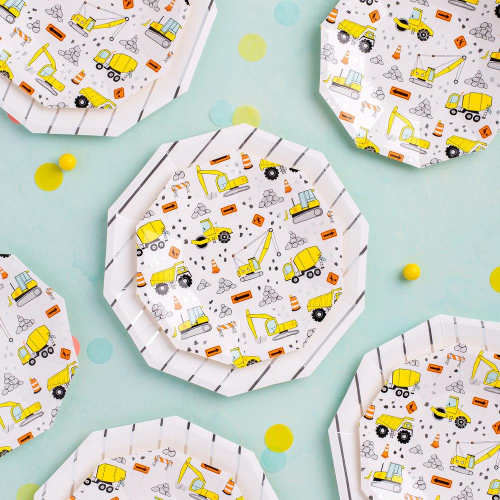 Under Construction Dessert Plates