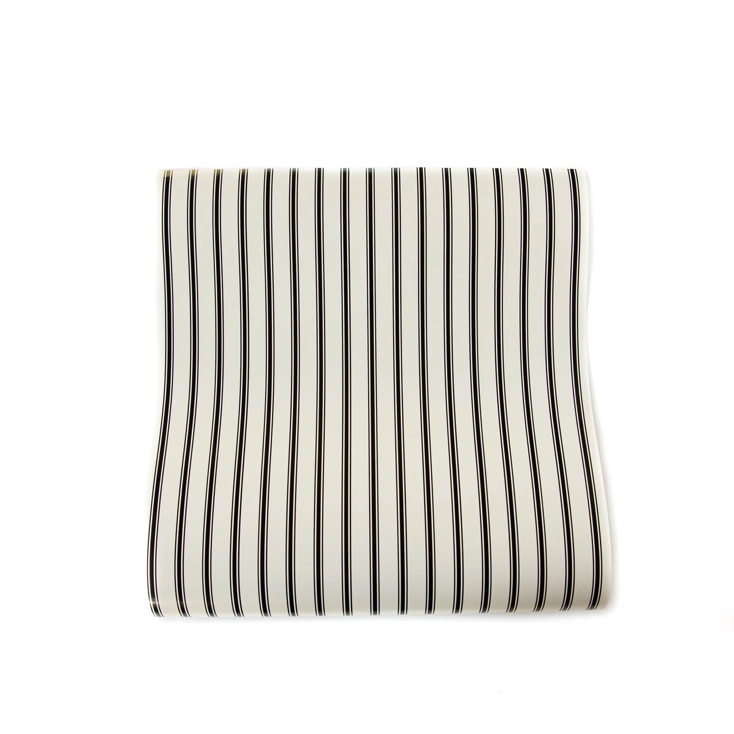 CREAM WITH BLACK STRIPE PAPER TABLE RUNNER