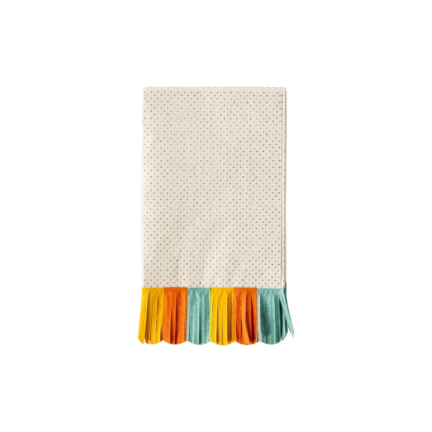 HARVEST SCALLOPED AND FRINGED GUEST NAPKIN