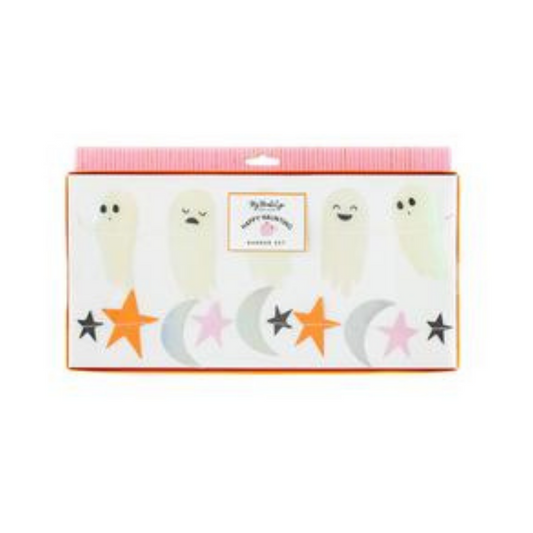HAPPY HAUNTING IRIDESCENT MINI BANNER SET