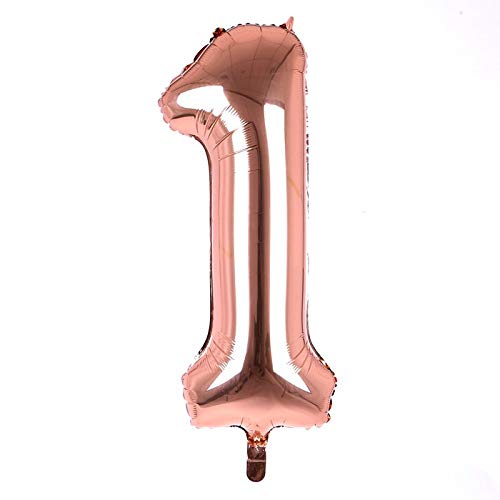 Rosegold Numbers Foil Balloons