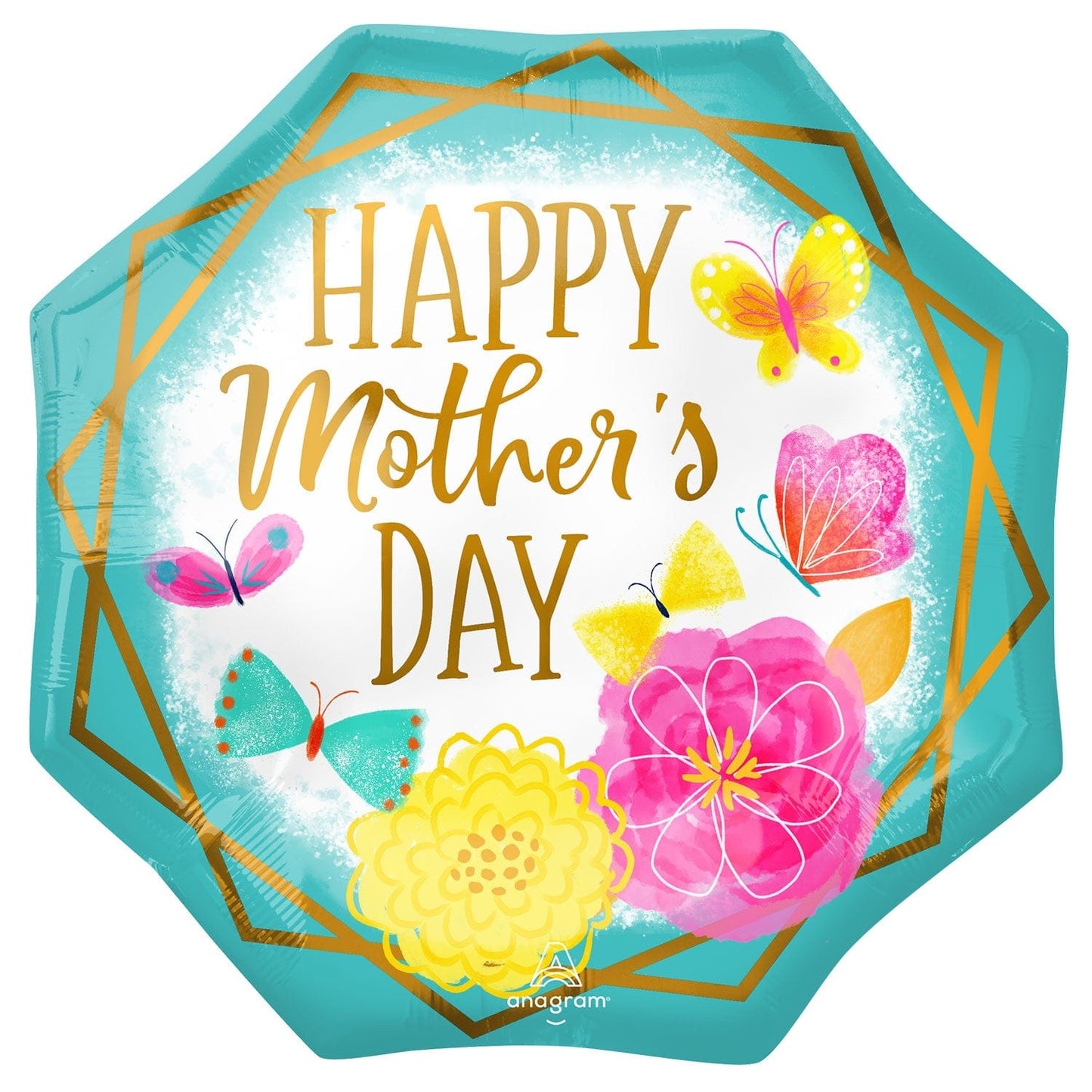 Happy Mother's Day Octagon 22″ Foil Balloon