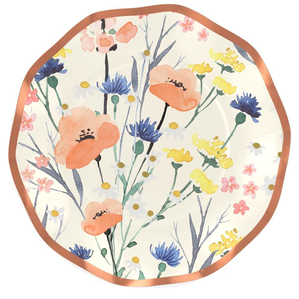 WAVY  WILDFLOWER DESSERT PLATES