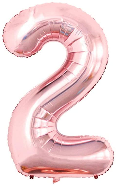 Rosegold Numbers Foil Balloons