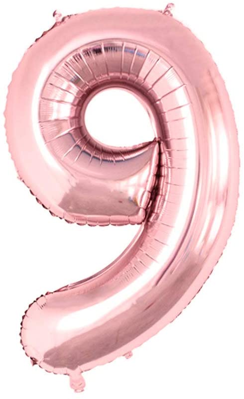 Rosegold Numbers Foil Balloons