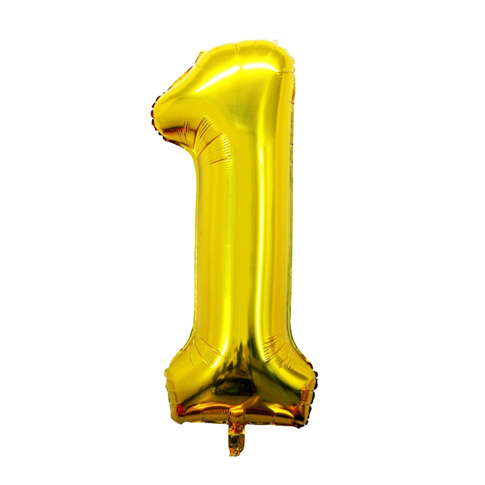 Gold Numbers Foil Balloons