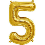 Gold Numbers Foil Balloons