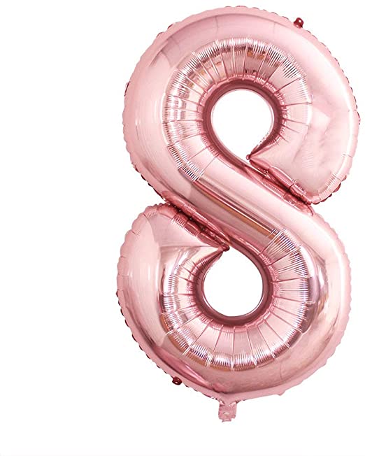 Rosegold Numbers Foil Balloons