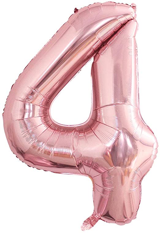 Rosegold Numbers Foil Balloons