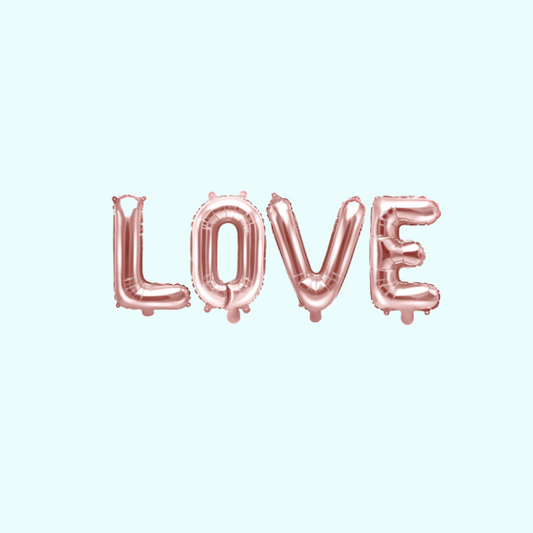 ROSE GOLD LOVE LETTER BALLOON PHRASE