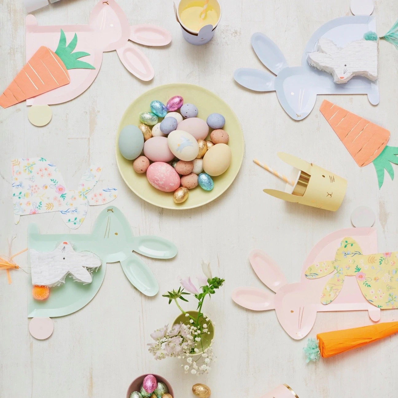 Pastel Bunny Plates