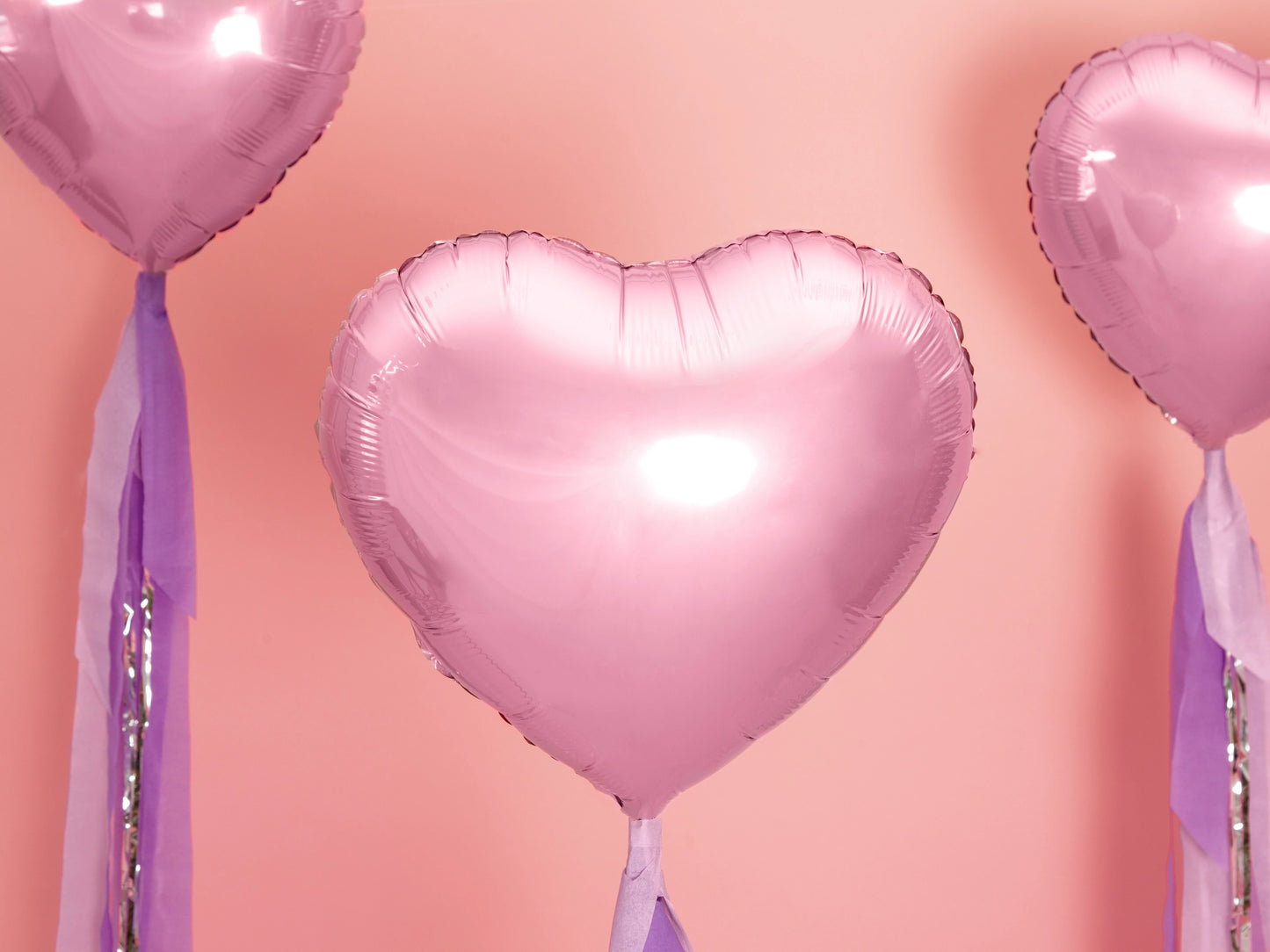 LIGHT PINK HEART FOIL BALLOON 18IN