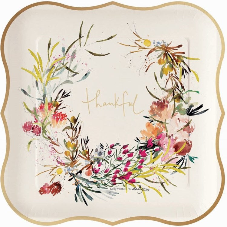 Thanksgiving "Thankful" Dinner Plates