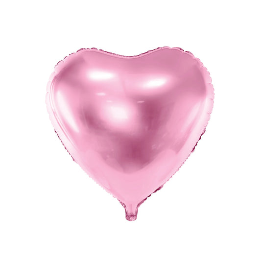 LIGHT PINK HEART FOIL BALLOON 18IN