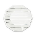 Frenchie Silver Striped Dinner Plates