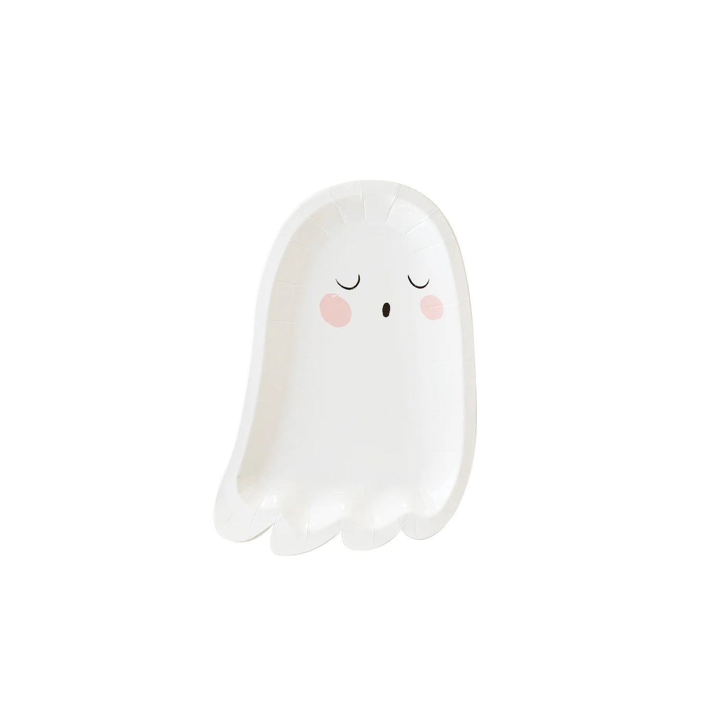 WHITE GHOST SHAPED DESSERT PLATES