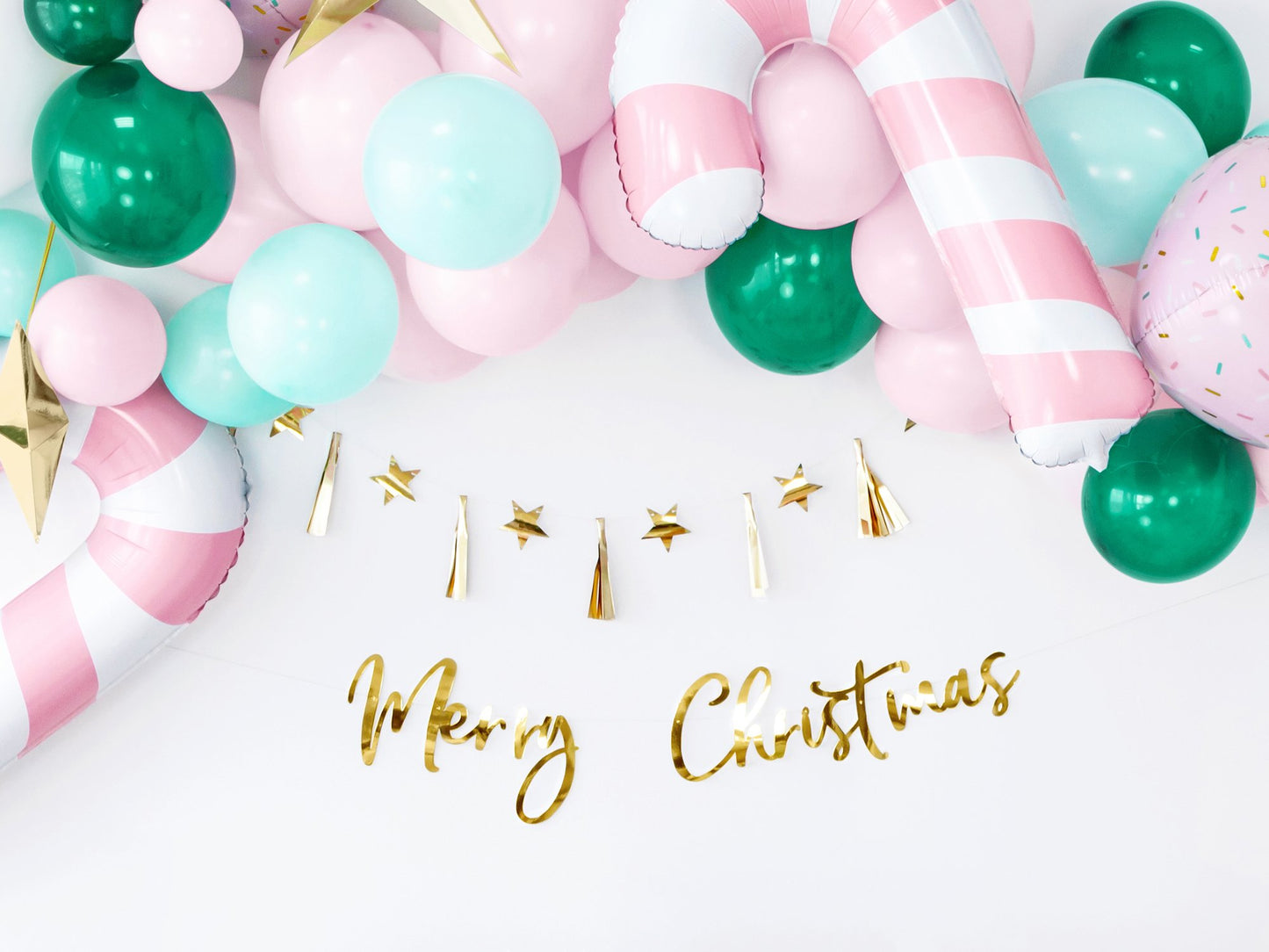 PINK CANDY CANE FOIL BALLOON 32"