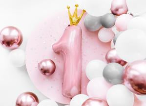 PINK FOIL NUMBER ''1'' BALLOON