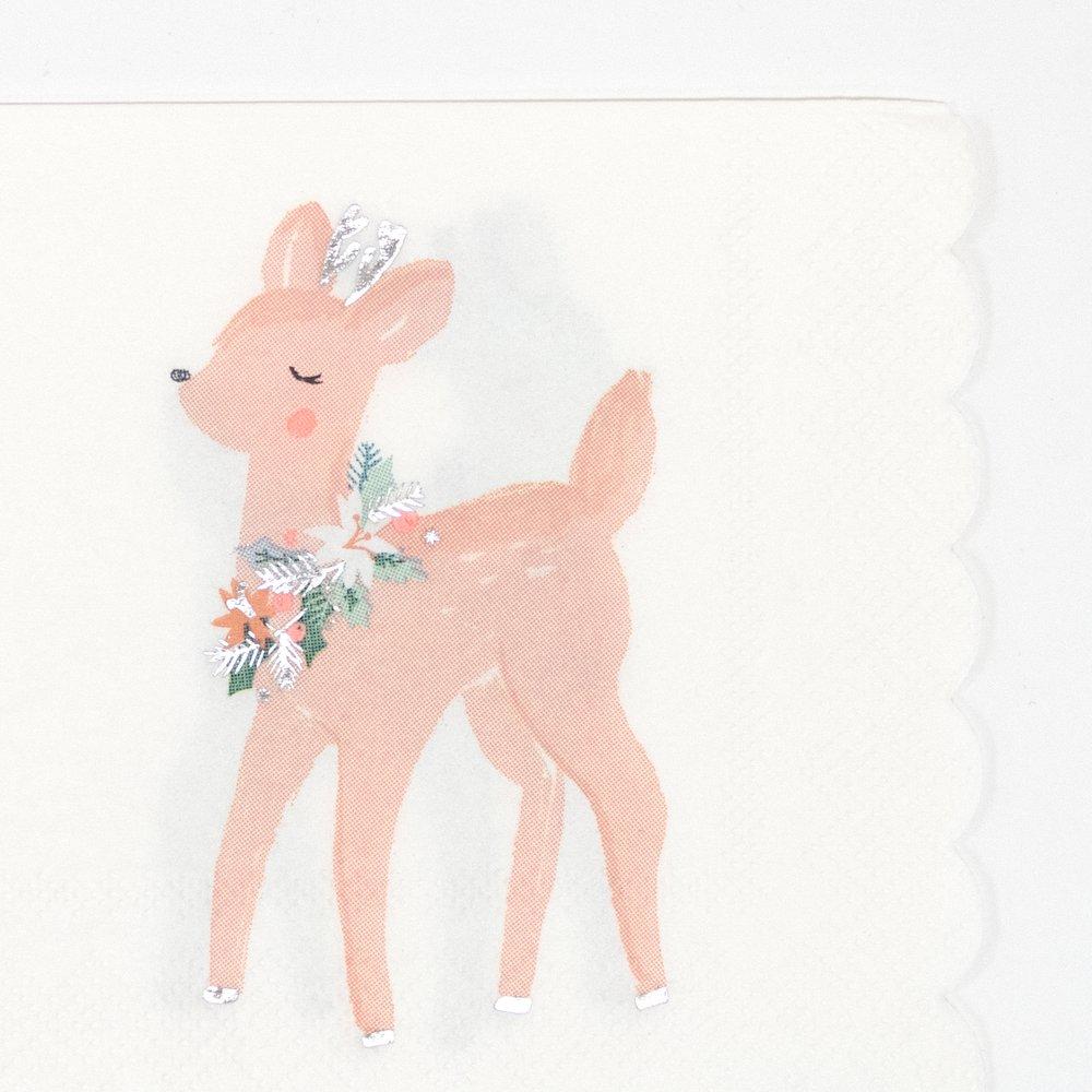 Pastel Deer Cocktail Napkins