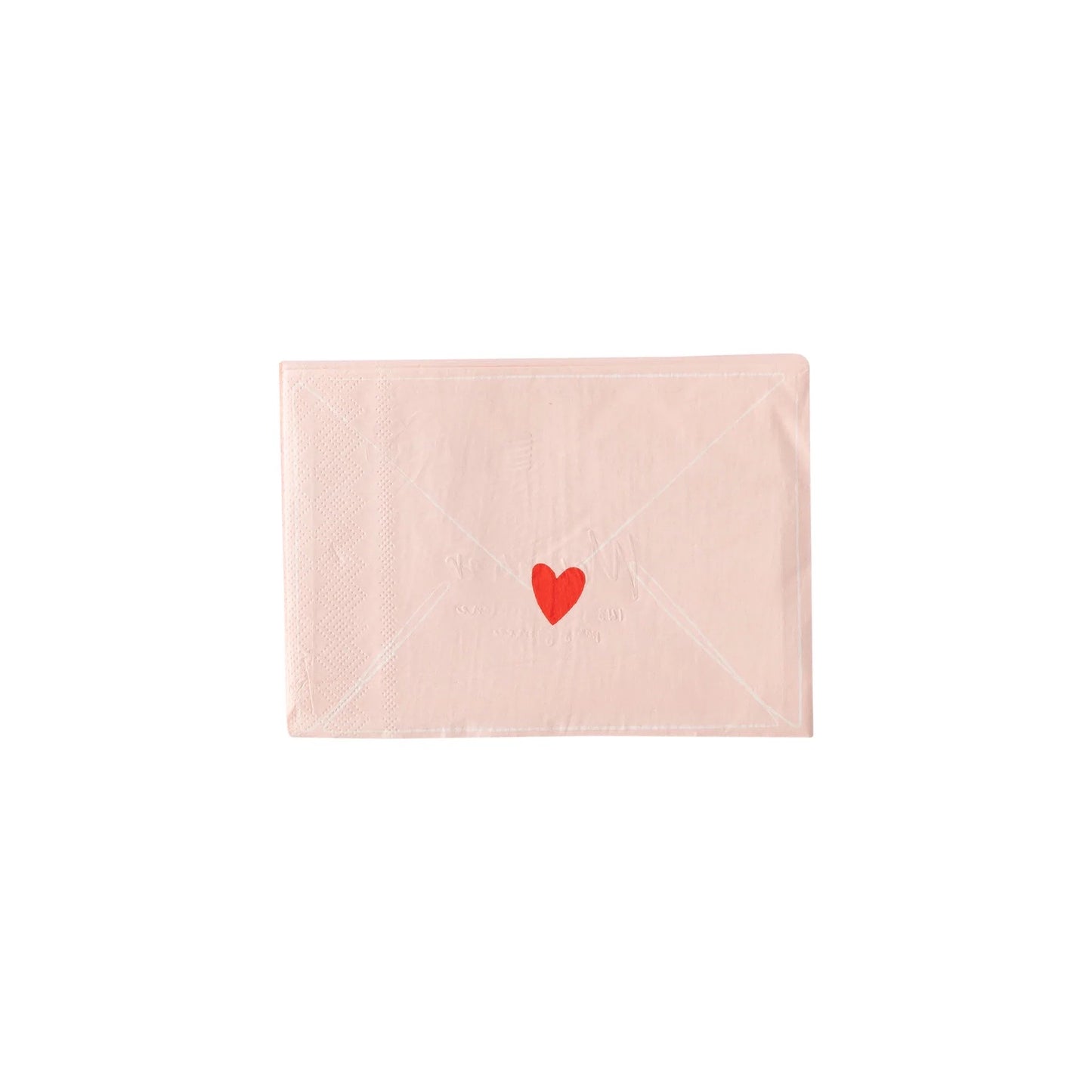 VALENTINE LOVE ENVELOPE COCKTAIL  NAPKINS