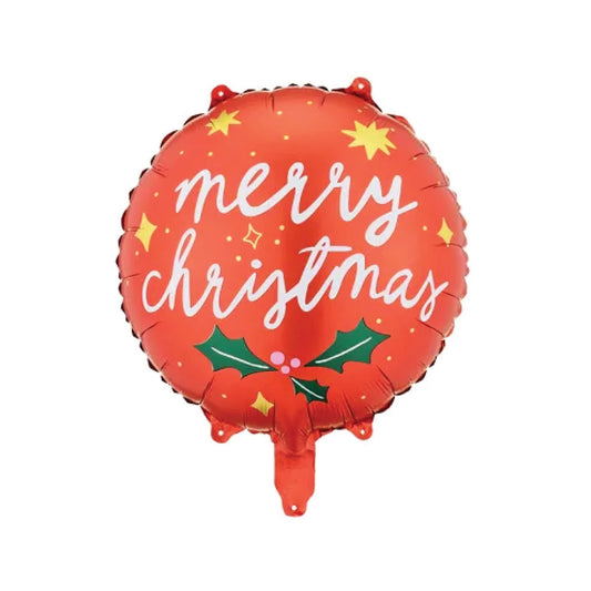 RED MERRY CHRISTMAS FOIL BALLOON